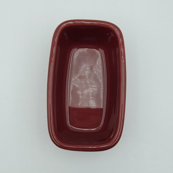 Longaberger Pottery Paprika Dash Bowl Small Rectangular Snack Dish - Picture 3 of 5